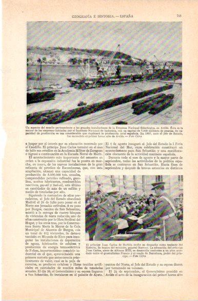 LAMINA V32802: Muelle de la Empresa Nacional Siderurgica en Aviles