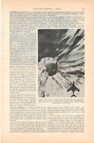 LAMINA V32833: Fotografia del Fujiyama desde un avion norteamericano