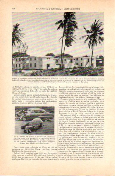 LAMINA V32819: Grupo de viviendas en Mombasa