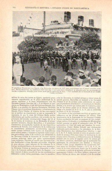 LAMINA V32809: Presidente Eisenhower en Las Bermudas 1957