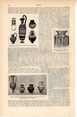 LAMINA V32443: Balsamarios de vidrio alejandrina