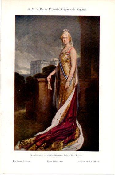 LAMINA V32414: La Reina Victoria Eugenia por Alvarez Sotomayor