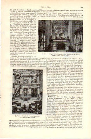 LAMINA V32423: Iglesia del Colegio de Padres Agustinos en La Vid