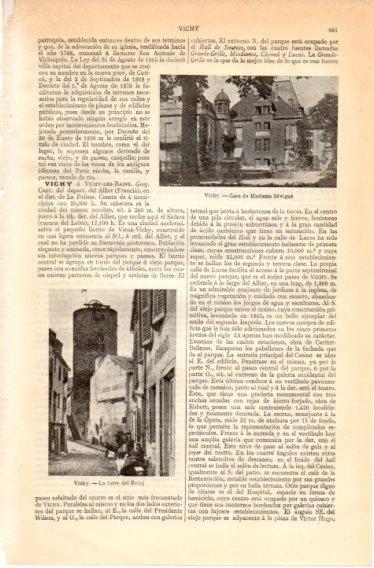 LAMINA V32421: Torre del Reloj en Vichy