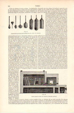 LAMINA V32466: Horno para el vidrio de cilindros