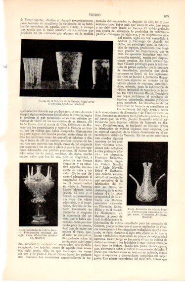 LAMINA V32451: Piezas de vidrio de la fabrica de la Granja XVIII