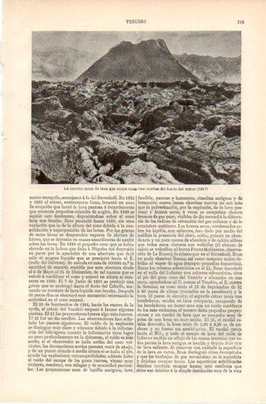 LAMINA V32370: Masa de lava del fondo del crater del Vesubio en 1927
