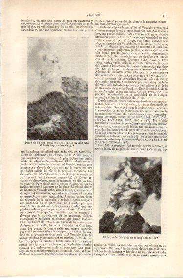 LAMINA V32369: Crater del Vesubio en erupcion de 1927