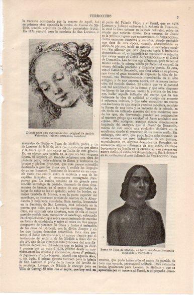 LAMINA V32344: Anunciacion y Busto de Juan de Medicis por Verrocchio