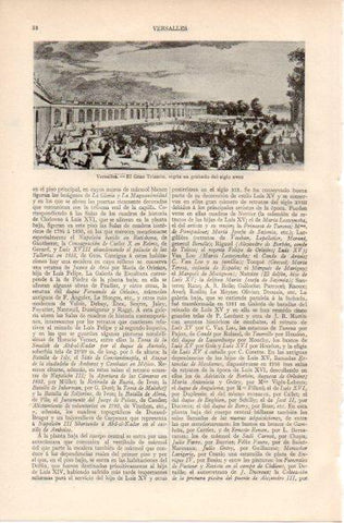 LAMINA V32348: El Gran Trianon Versalles grabado siglo XVIII