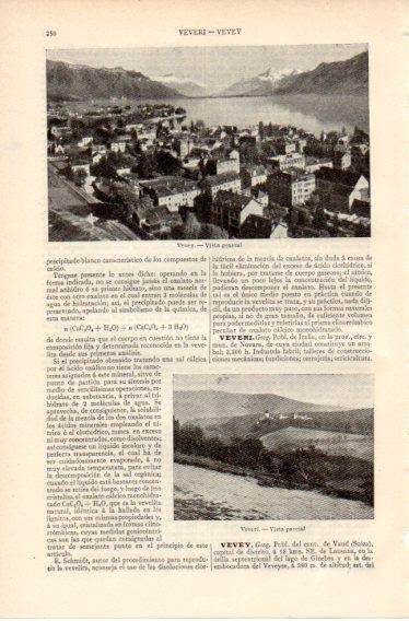 LAMINA V32375: Vista general de Vevey, Suiza