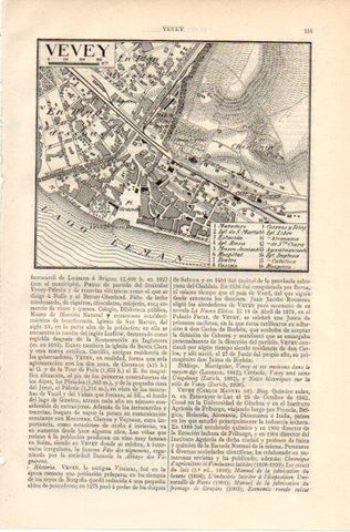 LAMINA V32376: Plano de Vevey, Suiza