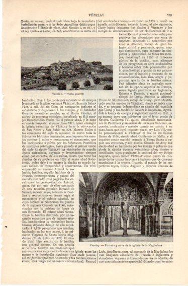 LAMINA V32377: Vista general de Vezelay, Francia