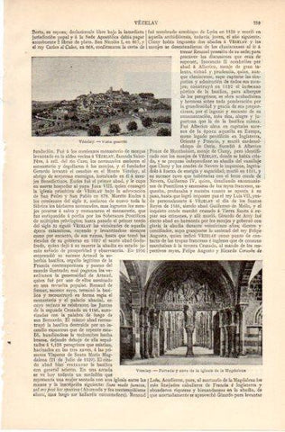 LAMINA V32377: Vista general de Vezelay, Francia