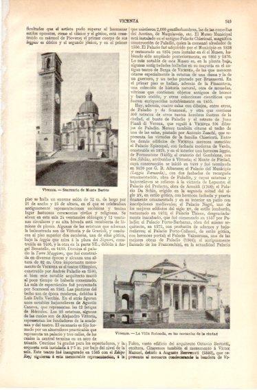 LAMINA V32399: Santuario Monte Berico y Villa Rotonda en Vicenza