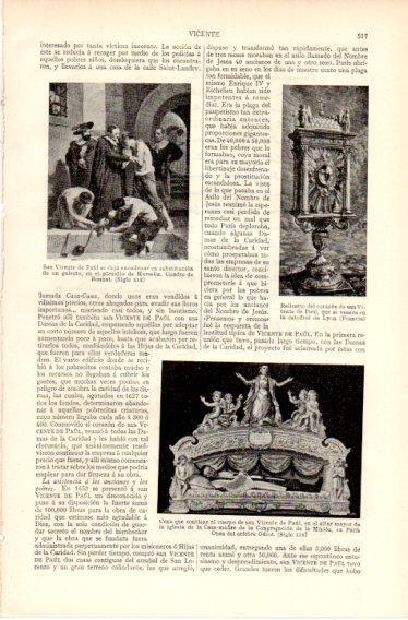 LAMINA V32395: Urna que contiene el cuerpo de san Vicente de Paul