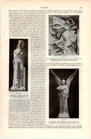 LAMINA V32404: Estatuas sobre La Victoria
