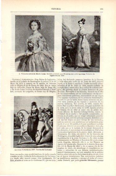 LAMINA V32405: La Reina Victoria por Corbould