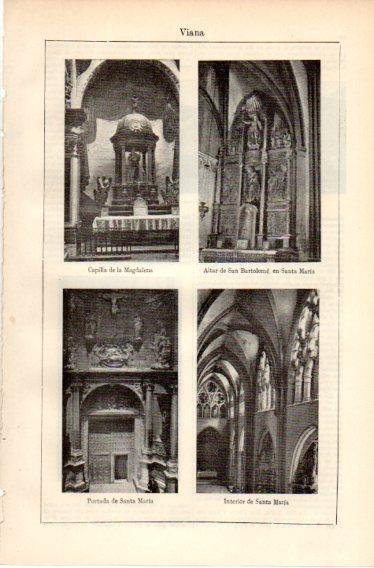 LAMINA V32411: Interior de la Iglesia de Santa Maria en Viana