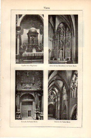 LAMINA V32411: Interior de la Iglesia de Santa Maria en Viana