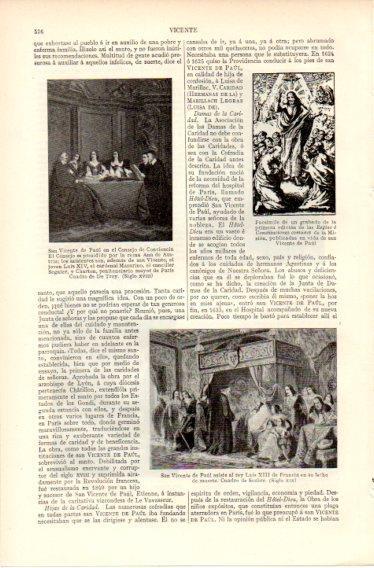 LAMINA V32394: San Vicente de Paul asiste al rey Luis XIII por Scubre