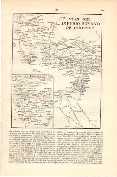 LAMINA V32380: Mapa de las vias del Imperio Romano de Oriente