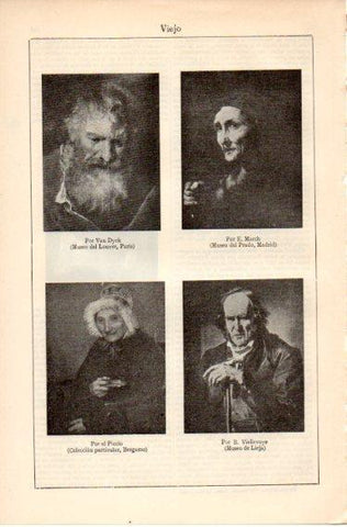LAMINA V32484: Retratos de viejo por autores varios