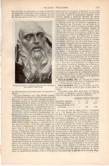 LAMINA V32574: Cabeza de San Francisco de Paula en iglesia de Villalon de Campos