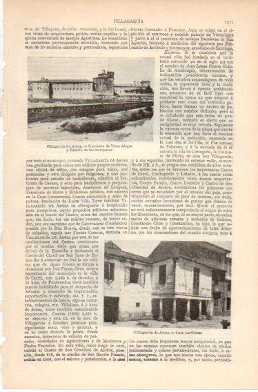 LAMINA V32567: Convento de Vista Alegre y Palacio en Villagarcia de Arosa