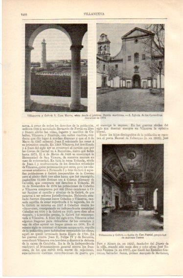 LAMINA V32588: Iglesia de los Carmelitas Descalzos en Villanueva y Geltru