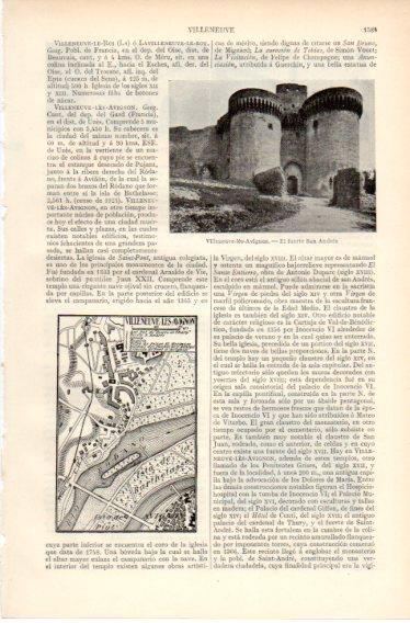 LAMINA V32621: Fuerte y plano de Villeneuve-les-Avignon