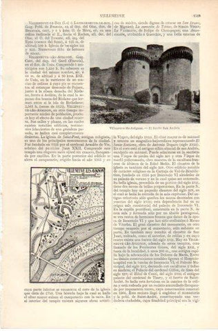 LAMINA V32621: Fuerte y plano de Villeneuve-les-Avignon