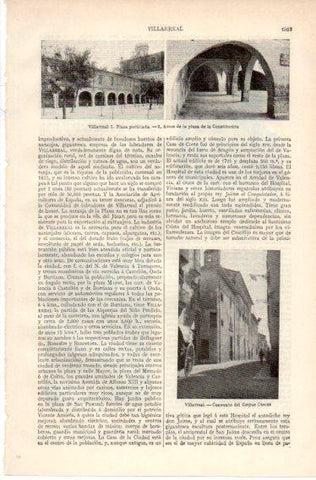 LAMINA V32593: Plaza y Convento del Corpus Christi en Villarreal