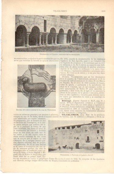 LAMINA V32499: Palacio abacial y claustro del monasterio de Vilabertran