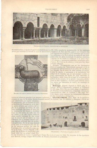 LAMINA V32499: Palacio abacial y claustro del monasterio de Vilabertran