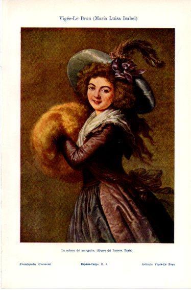 LAMINA V32487: La señora del manguito por Vigee-Le Brun