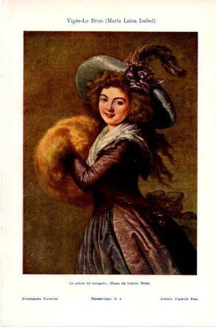 LAMINA V32487: La señora del manguito por Vigee-Le Brun