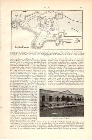 LAMINA V32539: Plano de la Villa Adriana, Tivoli