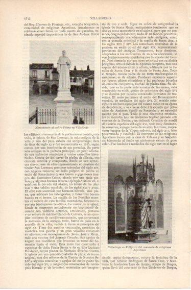 LAMINA V32551: Monumento al padre Florez en Villadiego