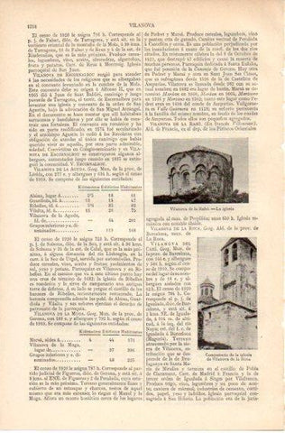 LAMINA V32522: Iglesias de Vilanova de la Raho y Vilanova de la Roca