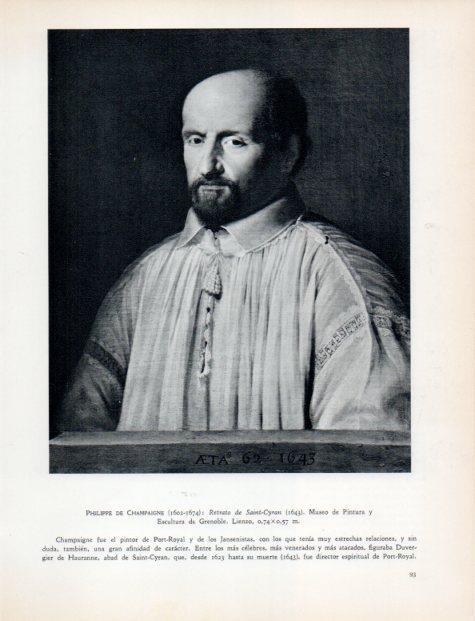 LAMINA V33057: Retrato de Saint-Cyran por Philippe de Champaigne