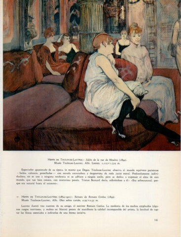 LAMINA V33061: Salon de la Rue de Moulins por Tolouse-Lautrec