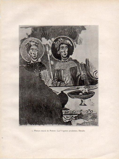 LAMINA V33062: Las Virgenes prudentes del mural de Pedret detalle
