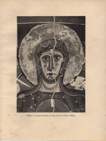 LAMINA V33064: La Virgen del abside de Santa Maria de Taull detalle