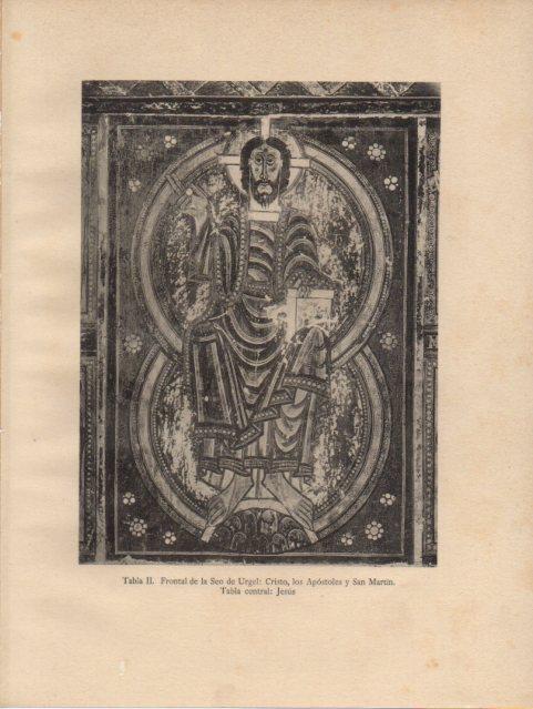 LAMINA V33069: Cristo, Apostoles y San Martin tabla central de la Seo de Urgel