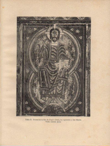 LAMINA V33069: Cristo, Apostoles y San Martin tabla central de la Seo de Urgel