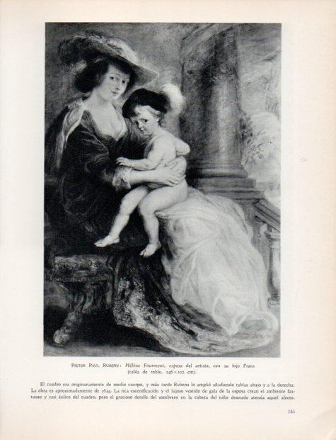 LAMINA V33046: Helene Fourment con su hijo por Rubens