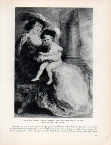 LAMINA V33046: Helene Fourment con su hijo por Rubens