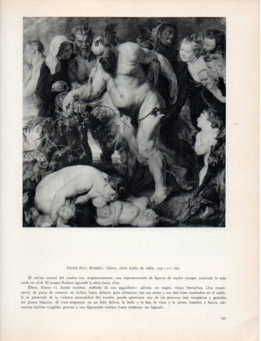LAMINA V33045: Sileno ebrio por Rubens