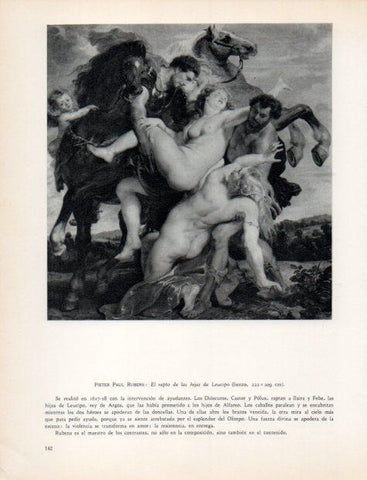 LAMINA V33044: El rapto de las hijas de Leucipo por Rubens